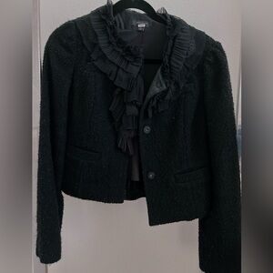 Ann Taylor classic black tweed jacket